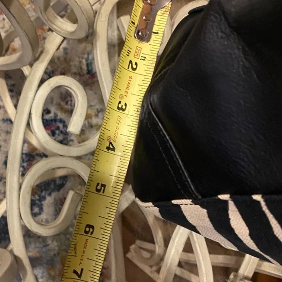 Coach Taylor Zebra Print Tote Shoulder Bag Y2K Silver Hardware - Picture 9 of 16